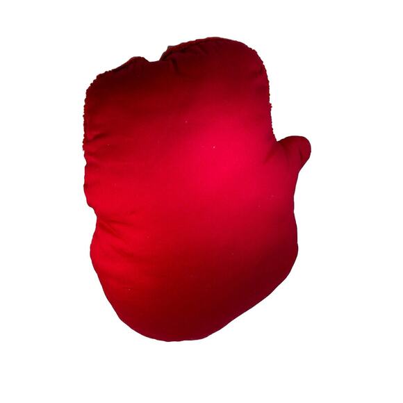 Vintage 18" LARGE Laughing SANTA CLAUS Head Shaped Needlepoint Christmas Pillow - Picture 4 of 7